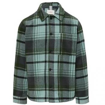 S.Oliver Allwetterjacke Kariertes Overshirt mit Brusttasche