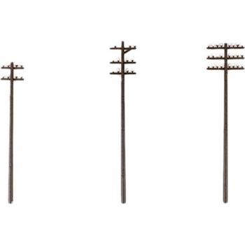 15 Pcs HO Scale Telegraph Poles for Model Trains