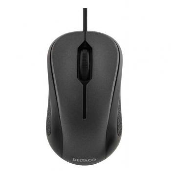 Deltaco 2-Button USB Optical Mini Mouse Black/Grey