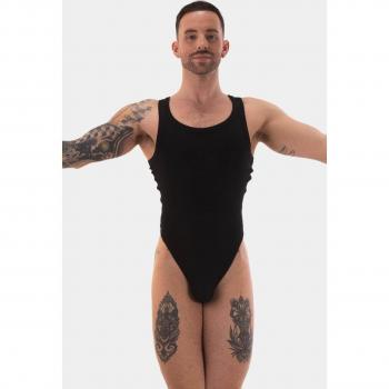 Body Tanga Negro Transparente Assi