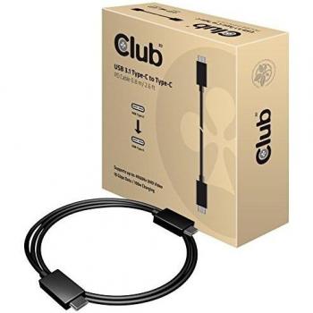 Club3D USB-Kabel USB 3.2 Gen1 (USB 3.0 / USB 3.1 Gen1) USB-CÂ® Stecker, USB-CÂ® Stecker 0.80 m Schwarz