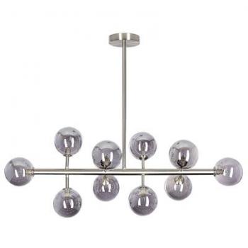 Lumière de plafond suspendue style Ramis 10 lampes en acier