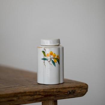 Caja de Almacenamiento de Té ChanShova: Cerámica China Pintada a Mano, Resistente al Agua
