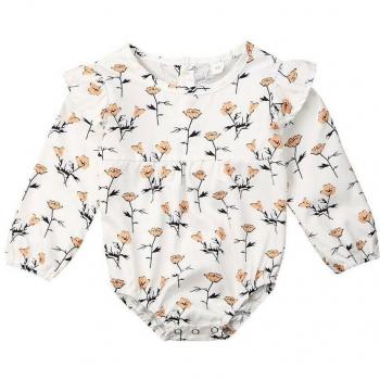 Long Sleeve Ruffle Bodysuit for Newborns