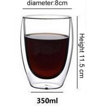 Heat Resistant Double Glass Drink Cup Set