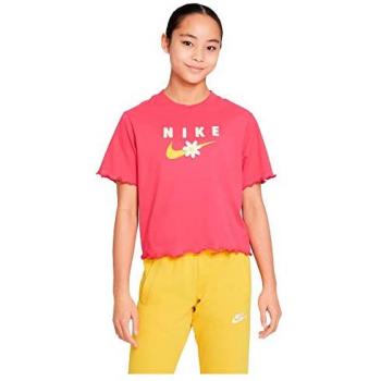 Tee-Shirt NIKE Femme Manga Énergie Coton Rose Manches Courtes