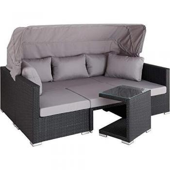 Sofa in rattan con schienale regolabile