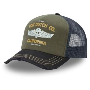 Von Dutch One-Size Crew Cap 24 – Green and Black Mix for Men