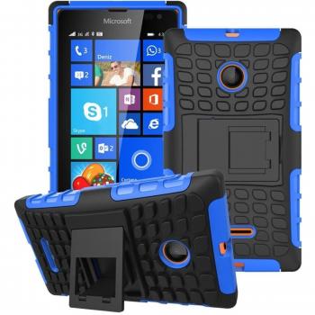 Estuche BlueGrip Duo Protectora para Lumia 435 – TPU/PC, Soporte y Patrón de Neumático