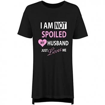 Black I’m Not Spoiled Nightie for Women (Small)