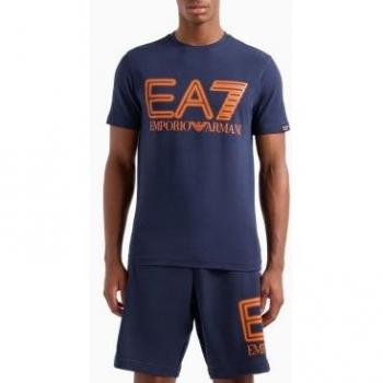 Camiseta de Hombre EA7 Oversize con Logo Marino
