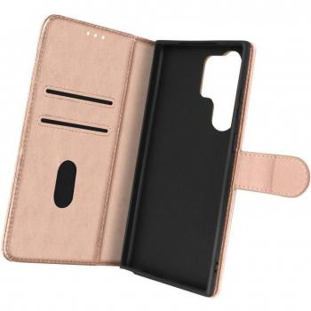 Coque Samsung Galaxy S23 Ultra avec Support Vidéo et Porte Carte Rose