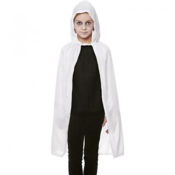 Capa de Niños con Capucha Blanca 90 cm