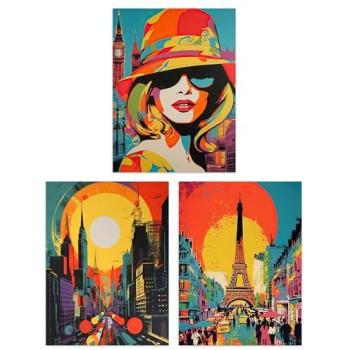 Metropolitan Mood: 3‑Pack Wall Art