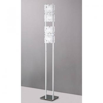 Lampadaire Tokio 4 Lumières G9, chrome poli/blanc brillant