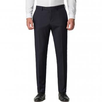 Grey Check Super Slim Fit Brit Trousers 40R in Navy with Jeff Banks Stvdio Branding