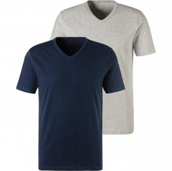 Top H.I.S. Marino Gris con Motivo de Nubes