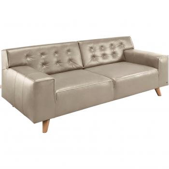 Nordic Chic 2‑Sitzer Sofa von TOM TAILOR HOME – Braunes Leder (Beach EA 22), Keder