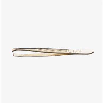 Pinça Eurostil Dourada 8 cm 1un