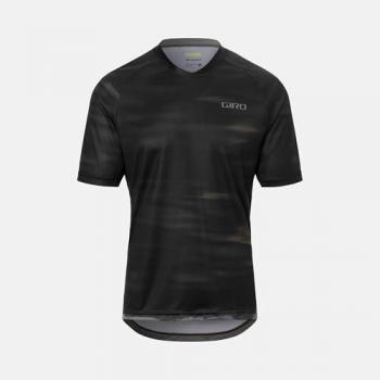Camiseta Técnica Negra Oscura con Detalle Verde
