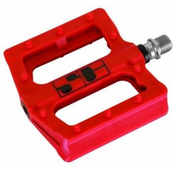 Pedales Ligeros SAVAGE Slim Jim para Bicicletas, Color Rojo