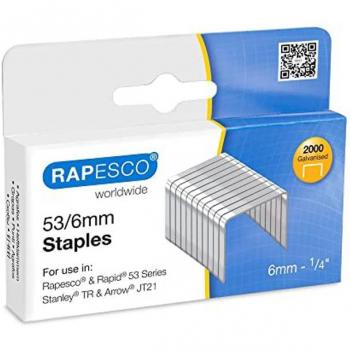 Rapesco 53/6mm Galvanised Staples