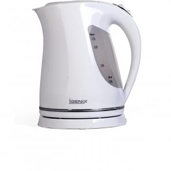 Cordless Jug Kettle, 1.7 Litre, 3000 W, Rapid Boil, White, Igenix IG7105