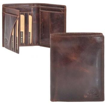 Brown Leather RFID Wallet by Greenburry