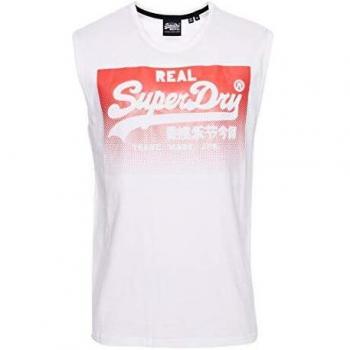 Débardeur Superdry VL Halftone Emboss, Blanc (Optic 01c), S Homme