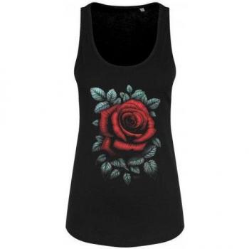 Requiem Kollektiv Damen Kardinal Rose Weste Top – L, Schwarz/Rot (drittes Exemplar)