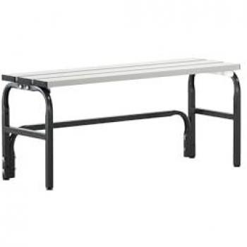 Banc de vestiaire Certeo‑Sypro en acier inoxydable, dimensions 450 × 350 mm, longueur