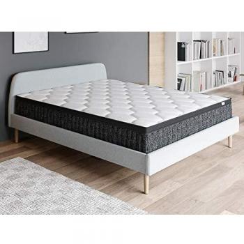 Système de Sommeil MémoRoyal 180x200 – Lit gris clair & Sommier latte