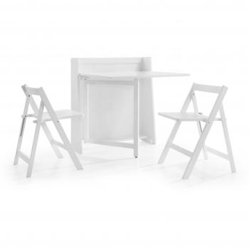 Julian Bowen Helsinki White Compact Space Saving Folding Dining Set