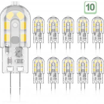 Pack de 10 Ampoules LED G4 2W 12V AC/DC
