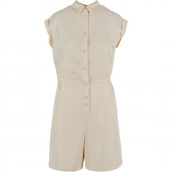 Tuta Corta Donna Viscosa Twill Urban Classics Bianco Sabbia