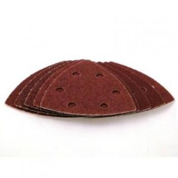 0Pc DELTA TRIANGLE SANDING SHEET SET 40/60/80/100/120G Mixed Grit Detail Palm