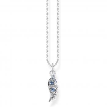 Collier Thomas Sabo avec pierres bleues et phénix 45 cm