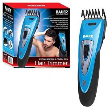 Bauer Pro Cordless Rechargeable Adjustable Hair Beard Trimmer Clippers Shaver