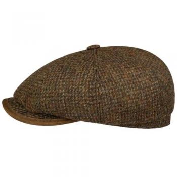 Stetson Hatteras Wool Harris Tweed Flat Cap