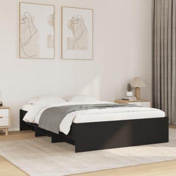 Black Bed Frame made of Engineered Wood (120x200 cm)