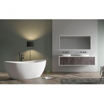 Baño Pleno Hawaii Stone: Bañera Exenta, Blanco Mate, 180x85 cm
