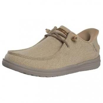 Pioneer Pathway Men’s Tan Moc Toe Slip‑Ins