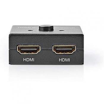 HDMI Switch/Splitter with 2x HDMI input and 1x HDMI output port, supports 4K@60Hz, HDCP 2.2