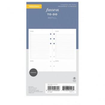 Recharge Organiseur Filofax To-Do Personnel Blanc 132864