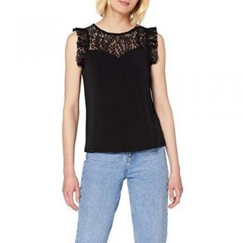 Débardeur Vero Moda VMALBERTA Dentelle Coeur, Noir, XS Femme
