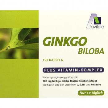 Avitale Ginkgo 100 mg mit B1, C und E, 192 Kapseln