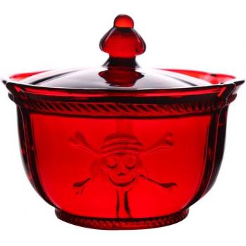 Lead‑Free Coloured Glass Cubose Sugar Tank – Mediterranean Covered Storage