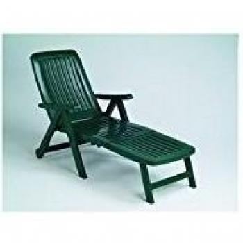 Cama Plegable Garden Life 6043V con Ruedas, Verde, 85x67.5x15 cm