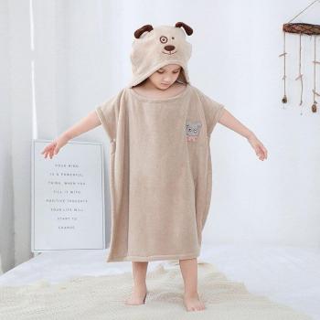 Babyfreundliches Kapuzenhandtuch aus Korallensamt