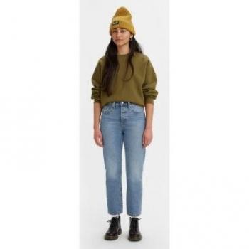 Levi's 501 mujer jean azul recortado